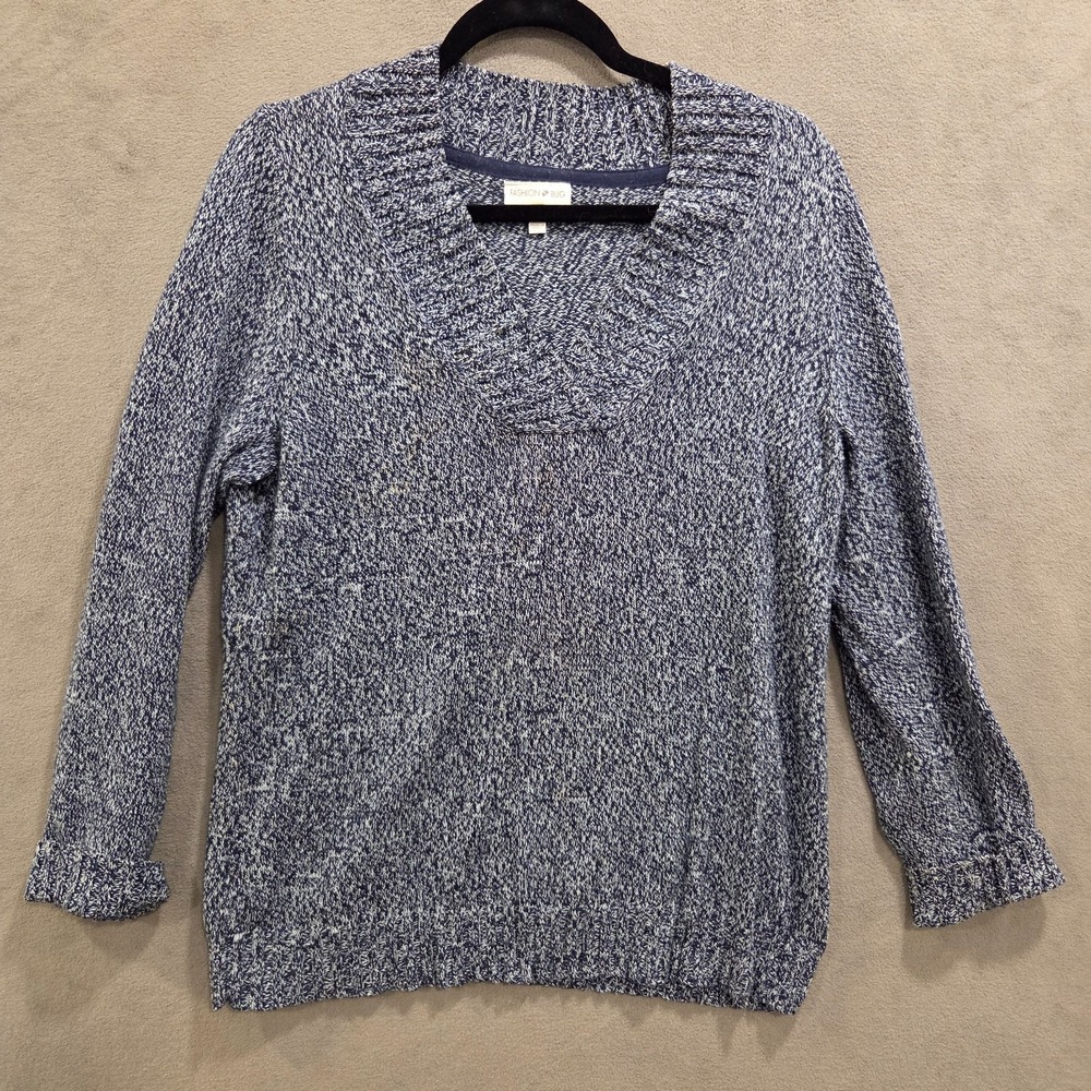 Fashion Bug V Neck Sweater Womens Size XL Casual Comfy Cozy Warm Academia Preppy